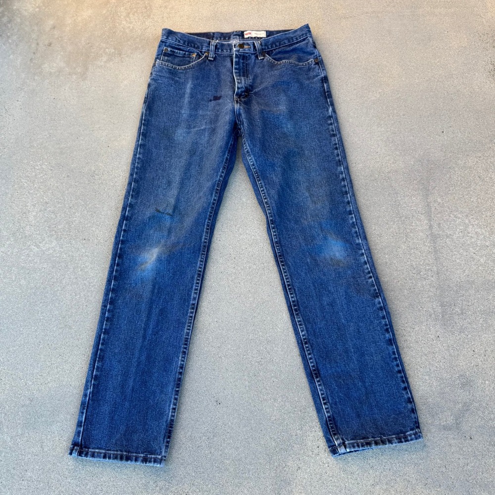 Wrangler Regular Fit Men Blue‎ Jeans Medium Wash Straight Leg Size 32x32